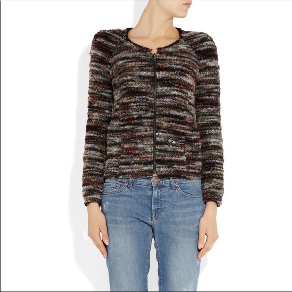 Isabel Marant Étoile Momo Bouclé Zip Up Jacket Sweater | Size Small - Picture 2 of 10